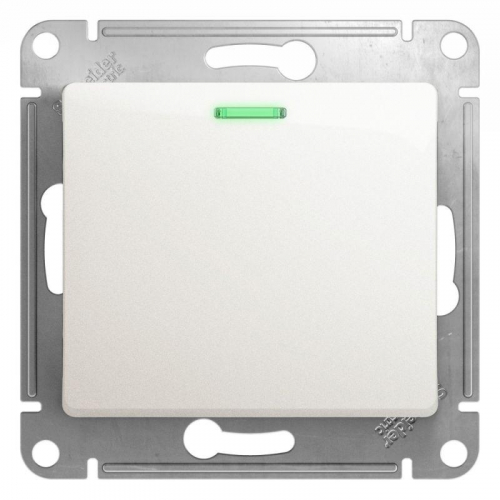 Механизм выключателя 1-кл. СП Glossa 10А IP20 (сх. 1а) 10AX с подсветкой перламутр SchE GSL000613