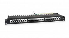 Патч-панель 19дюйм (1U) WR-PL-24-C5E-SH-D 24 порта RJ-45 полностью экранир. кат. 5e Dual IDC черн. WRline 505210