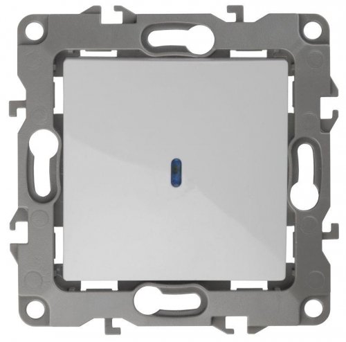 Механизм выключателя 1-кл. СП Эра12 10А IP20 12-1102-01 250В 10AX с подсветкой бел. Эра Б0014633