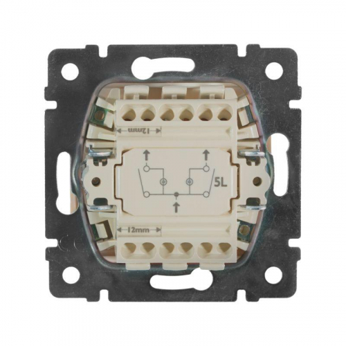 Механизм выключателя 2-кл. СП Valena 10А IP31 250В с зел. подсветкой сл. кость Leg 774328 фото 6