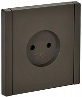 Розетка 1-м СП FORTE&PIANO FP318 10А без заземл. без защ. шторок винт. крепл. сер. IEK FP-R10-10-K03